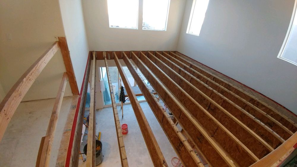 Wood framing during an RG construction project